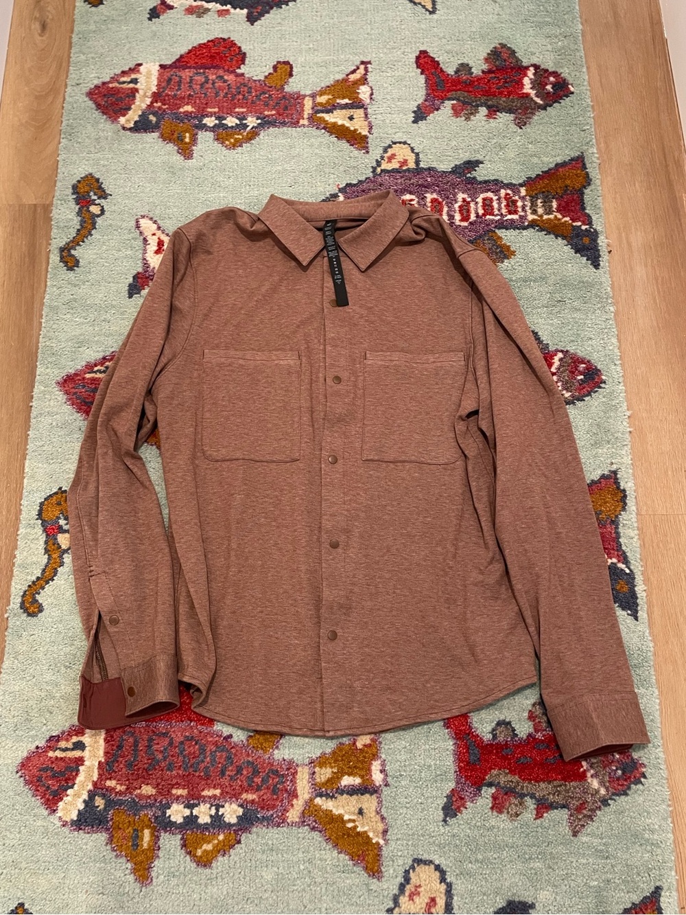 Lululemon Athletica Soft Knit Overshirt Men's Thick Button Down Shirt
